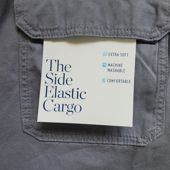 Croft & Barrow Cargo Shorts Men's Big & Tall Side Elastic Casual Gray NWT - Picture 8 of 14